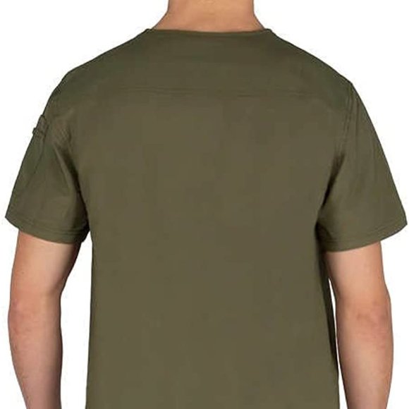 Perflex Men's Scrub Top, Green, Medium - Picture 4 of 4